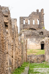 remains of the city of Pompeii destroyed by the eruption of Vesuvius in the year 79 AD