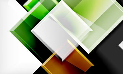 Bright colorful square shape blocks geometrical background