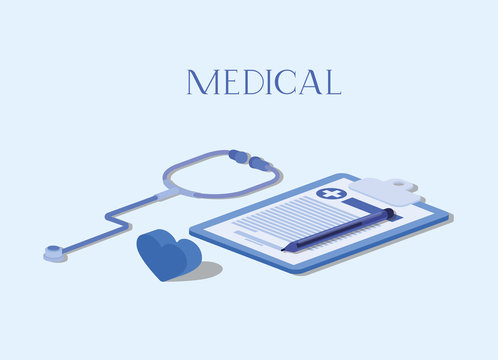 medical checklist with stethoscope