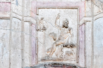 remains of the city of Pompeii destroyed by the eruption of Vesuvius in the year 79 AD