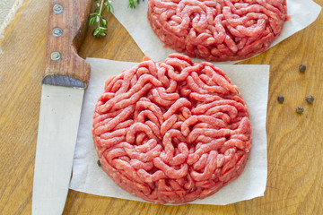 steak haché de boeuf cru