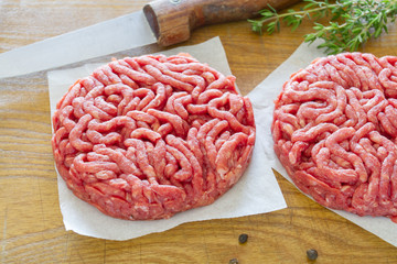 steak haché de boeuf cru