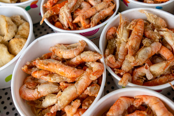 deep fried crispy seafood of Taiwan street food