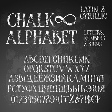 Chalk grunge alphabet