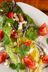 Veggie summer salad close-up
