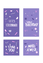 Set of Happy Birthday templates.