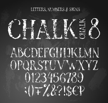 Chalk english alphabet
