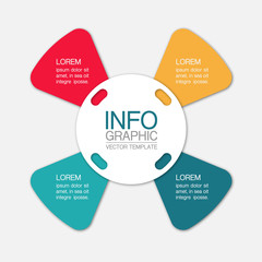 Vector  circular iInfographic template for business, presentations, web design, 4 options.