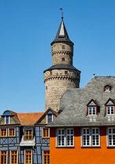 Naklejka premium idstein witch tower old taunus town hesse germany