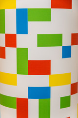 abstract multicolored rectangles on a white background