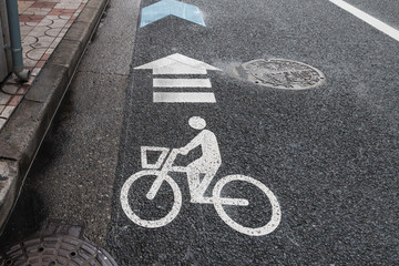 bicycle road sign