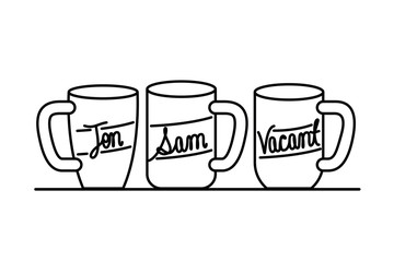 cups of coffee with white background