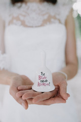 Bride and her wedding dress