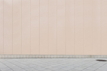 street wall background ,Industrial background, empty grunge urban street with warehouse brick wall