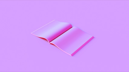 Pink Open Magazine 3d illustration 3d render