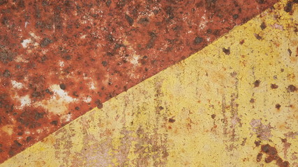 old yellow metal wall background,dirty iron plate