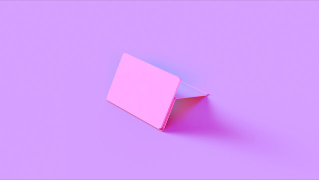 Pink Tablet On A Stand 3d Illustration 