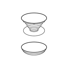 Ring holder for phone Pop socket. Accessory holder for smartphone. Suction Cup ring for phone