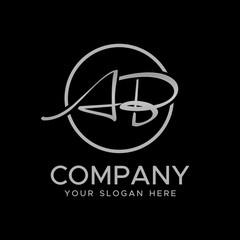 AB Initial  elegant logo, Modern Logo Design Vector