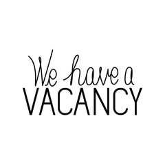 vacant we are hiring label isolated icon