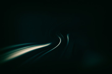 Abstract light lines movement on black background.