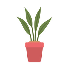 houseplant with potted isolated icon