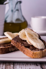 Tosta de Chocolate y Banana