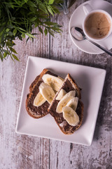 Tosta de Chocolate y Banana
