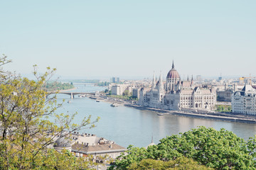 Fototapeta na wymiar townhall in Budapest hungary arial view 