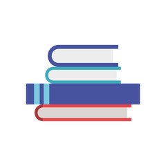 library books in white background icon