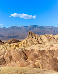 Zabriskie Point Mudstones form Badlands Death Valley National Park California