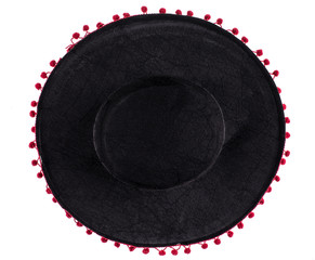 black spanish hat on white background