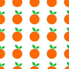 Orange fruit seamless pattern. Vector abstract background. Template for cover design. Simple graphic print, textile ornament.