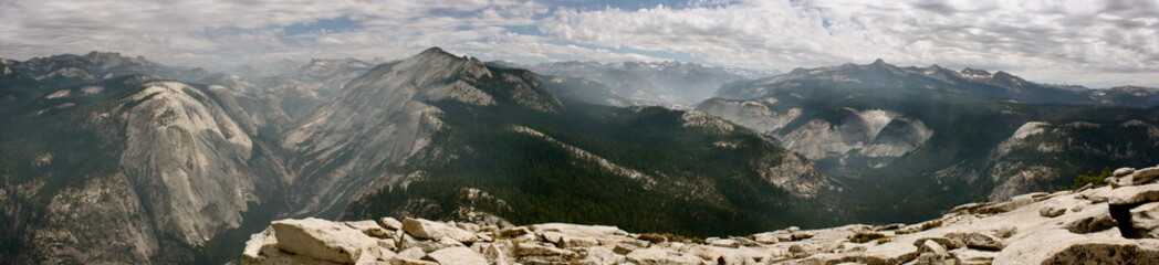 Fototapeta na wymiar Summit of Half Dome in Yosemite National Park in California