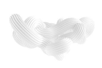 Abstract form on a white background. 3d illustration, 3d rendering.
