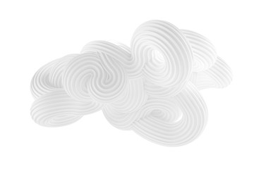 Abstract form on a white background. 3d illustration, 3d rendering.