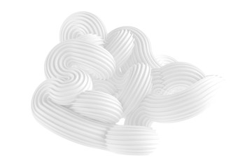 Abstract form on a white background. 3d illustration, 3d rendering.