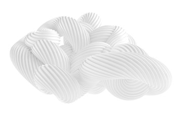 Abstract form on a white background. 3d illustration, 3d rendering.