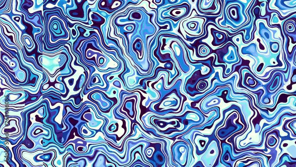 Leinwandbilder moving random wavy texture. psychedelic animated background. looping footage.