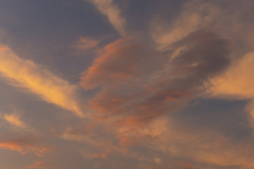 Fototapeta premium beautiful sky with clouds and clouds with reflected sunlight