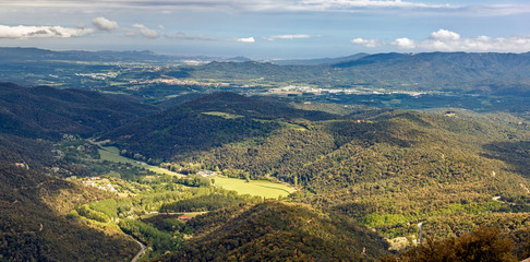 Landscape view from the Montseny Massif, Catalonia