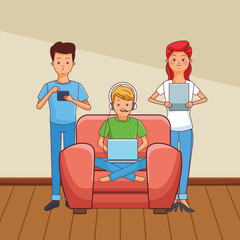 Millennials and videogames cartoons in black and white