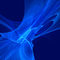 Fractal abstraction on a dark blue background