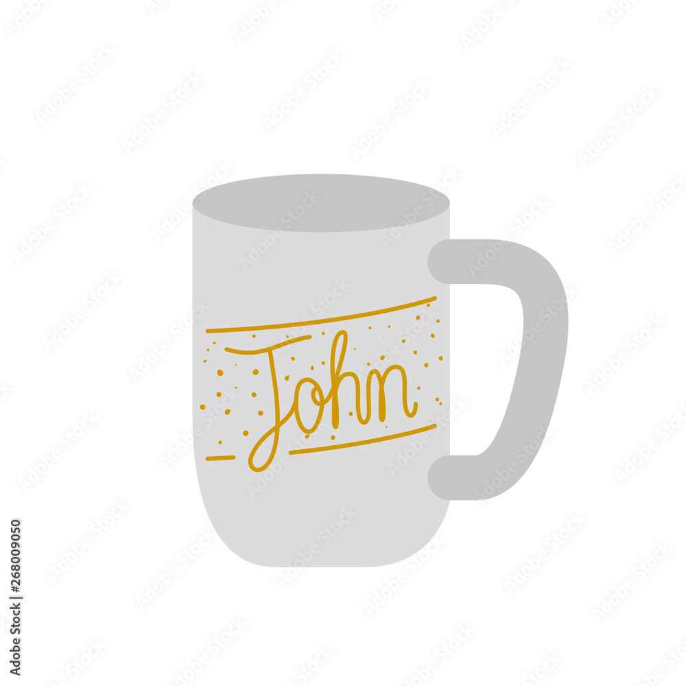 Poster cup  cfee with white background