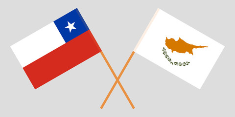 Chile and Cyprus. Chilean and Cyprian flags