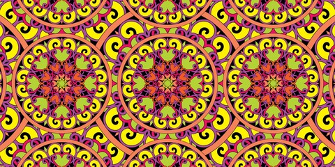 Abstract background of colored mandalas
