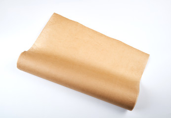 rolled brown parchment paper roll for baking