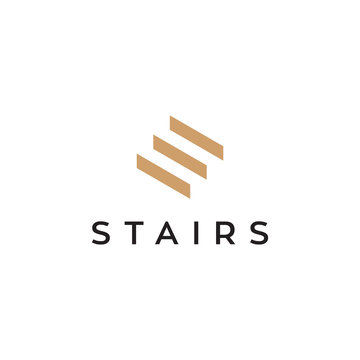 stairs concept logo design
