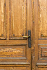door handle and old wooden door