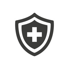 Medical insurance icon on white background.